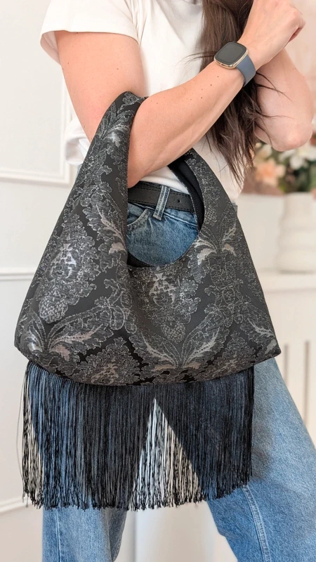 Torebka hobo mini z frędzlami / boho chic / retro vintage Torebka hobo mini z frędzlami / boho chic / retro vintage