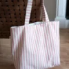 torba shopper rożowa w paski