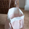 torba shopper rożowa w paski